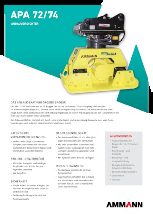 Anbauflächenrüttler Ammann APA 7274