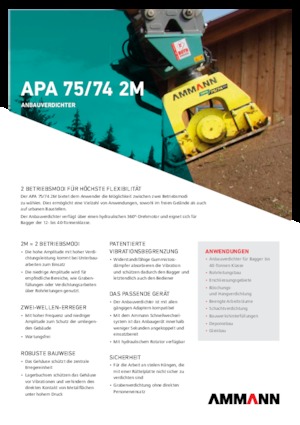 Anbauflächenrüttler Ammann APA 7574 2M