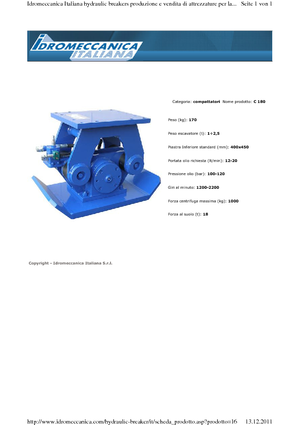 Anbauflächenrüttler Idromeccanica C 180