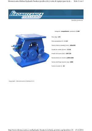 Anbauflächenrüttler Idromeccanica C 180