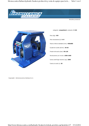 Anbauflächenrüttler Idromeccanica C 420