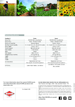 Anbau-Feldspritzen Kuhn Gardien H 800