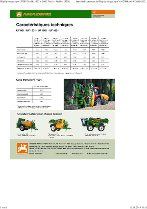 Anbau-Feldspritzen Amazone UF 1201 (12,5)
