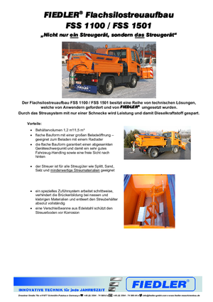 Aufbau-Streugeräte Fiedler FSS 1100