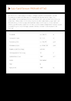 Aufbau-Streugeräte Pronar KPT 40 