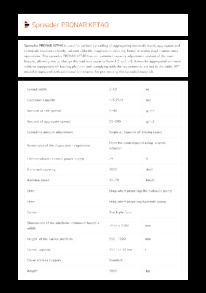 Aufbau-Streugeräte Pronar KPT 40 