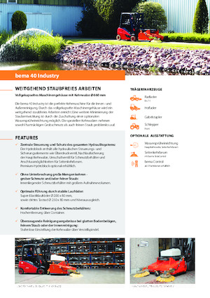 Anbau-Kehrmaschinen Bema 40 Industry 1250