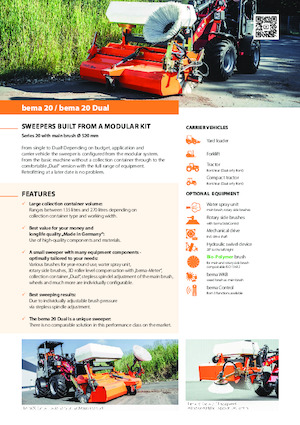 Anbau-Kehrmaschinen Bema bema 20 Dual