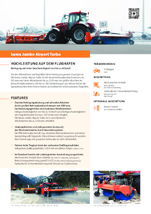 Anbau-Kehrmaschinen Bema bema Jumbo Airport Turbo