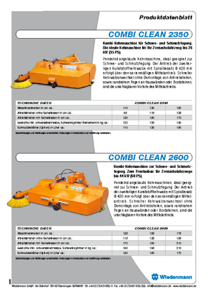 Anbau-Kehrmaschinen Wiedenmann CombiClean 2600