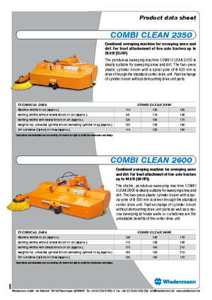 Anbau-Kehrmaschinen Wiedenmann CombiClean 2600