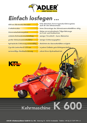 Anbau-Kehrmaschinen Adler K 600-210