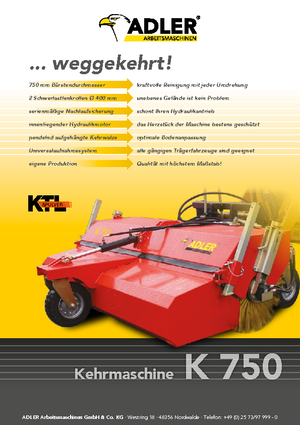 Anbau-Kehrmaschinen Adler K 750-270