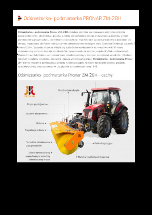 Anbau-Kehrmaschinen Pronar ZM 28H