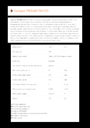 Anbau-Kehrmaschinen Pronar ZM-S 25