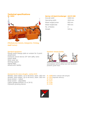 Mehrschar-Schneepflüge Hydrac LB II 240