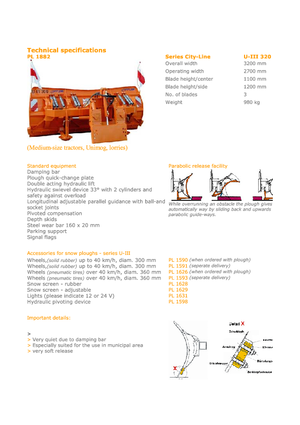 Mehrschar-Schneepflüge Hydrac U III 320 C