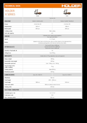 Kommunale Mehrzweckfahrzeuge Benzin Holder X 45i