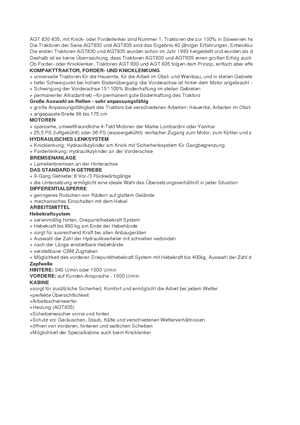 Kommunale Schlepper AGT AGT 835 T