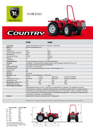 Kommunale Schlepper Carraro Country 3700