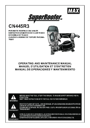 Nagler und Klammergeräte MAX USA CORP. CN445R3