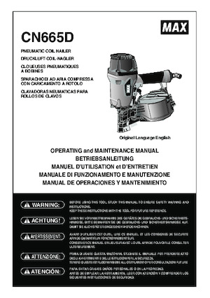 Nagler und Klammergeräte MAX USA CORP. CN665D
