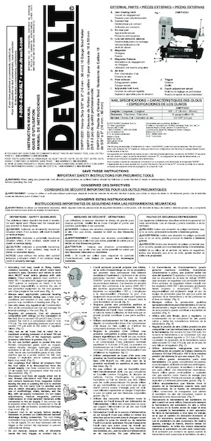 Nagler und Klammergeräte DEWALT DWFP12231