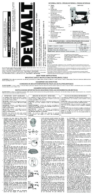 Nagler und Klammergeräte DEWALT DWFP12232 