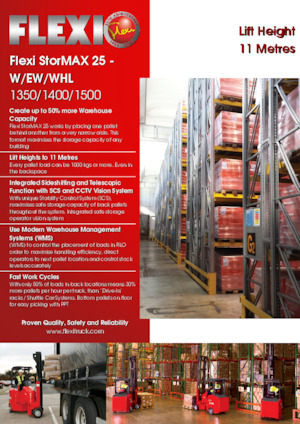 Schmalgang-Gabelstapler VNA Flexi StorMAX 25 W