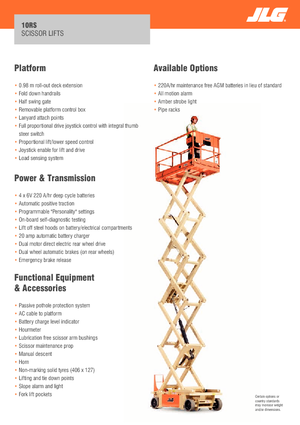 Scherenbühnen auf Rädern JLG 10RS