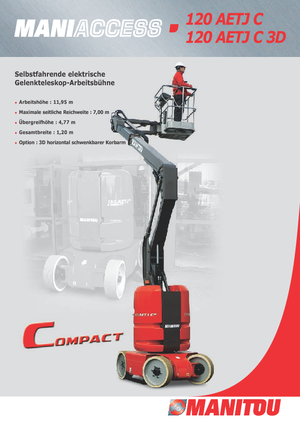 Gelenkarbeitsbühnen auf Rädern Manitou 120 AETJ C