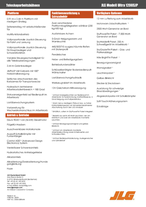 Teleskoparbeitsbühnen auf Rädern JLG 1200SJP