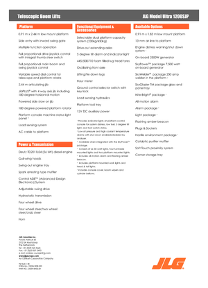 Teleskoparbeitsbühnen auf Rädern JLG 1200SJP