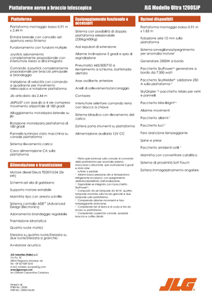 Teleskoparmbühnen auf Rädern JLG 1200SJP