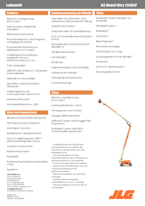 Gelenkarbeitsbühnen auf Rädern JLG 1250AJP