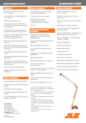 Gelenkarbeitsbühnen auf Rädern JLG 1250AJP