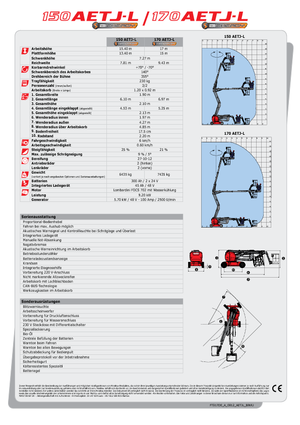 Gelenkarbeitsbühnen auf Rädern Manitou 170 AETJ L Bi