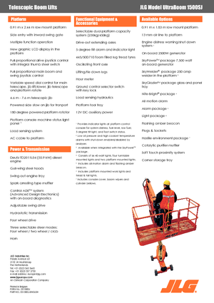 Teleskoparbeitsbühnen auf Rädern JLG 1500SJ