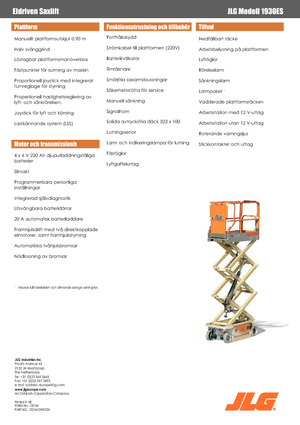 Scherenbühnen auf Rädern JLG 1930ES