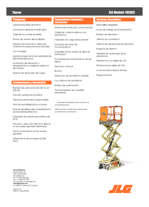 Scherenbühnen auf Rädern JLG 1930ES