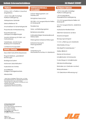 Scherenbühnen auf Rädern JLG 2033 e 3