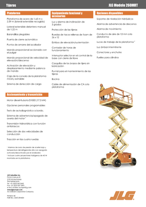 Scherenbühnen auf Rädern JLG 260MRTA