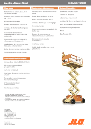 Scherenbühnen auf Rädern JLG 260MRTA