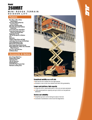 Scherenbühnen auf Rädern JLG 260MRTA