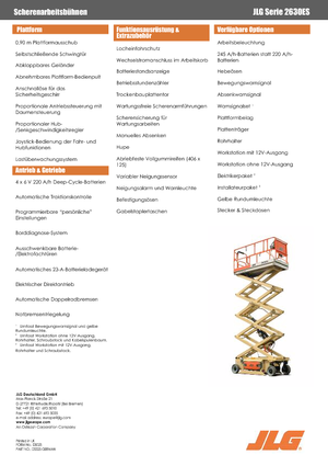 Scherenbühnen auf Rädern JLG 2630 ES