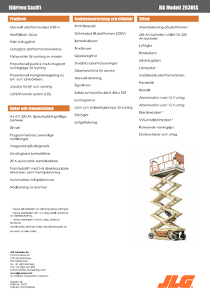 Scherenbühnen auf Rädern JLG 2630 ES