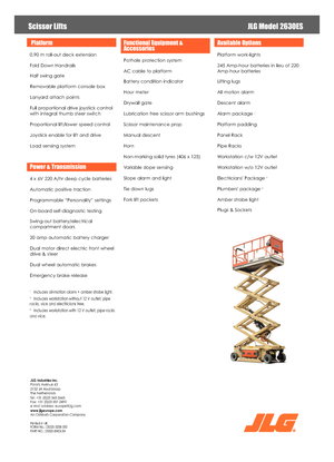 Scherenbühnen auf Rädern JLG 2630 ES