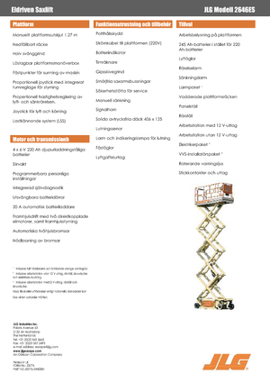 Scherenbühnen auf Rädern JLG 2646ES