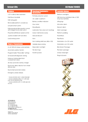 Scherenbühnen auf Rädern JLG 2646ES