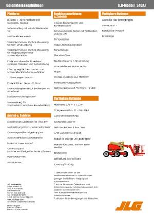 Gelenkarbeitsbühnen auf Rädern JLG 340AJ